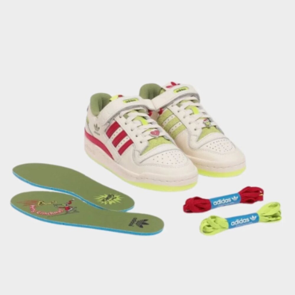 NEW Adidas Forum Low J "The Grinch" Kids Sneakers SZ 4.5-6.5 "FAST SHIP"